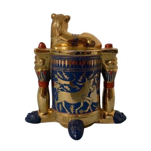 1989 Franklin Mint Treasures of King Tut Miniature Collectable Unguent Container - Picture 3 of 8